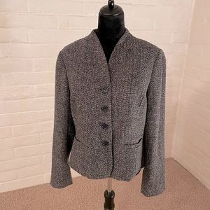 Coldwater Creek Tweed Collarless Jacket, size 14